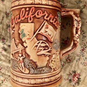 Vintage Ceramic California Stein